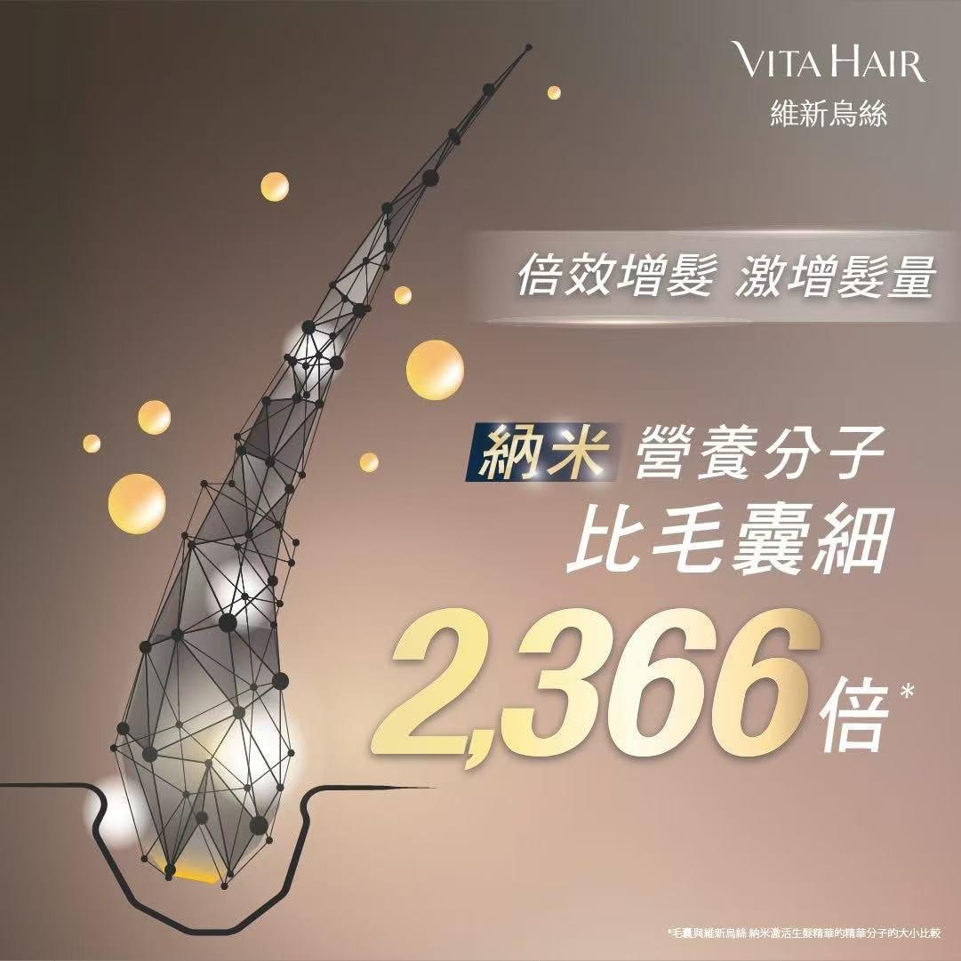 【萬寧版】Vita Green 維特健靈 維新烏絲 納米激活生髮精華 60毫升.