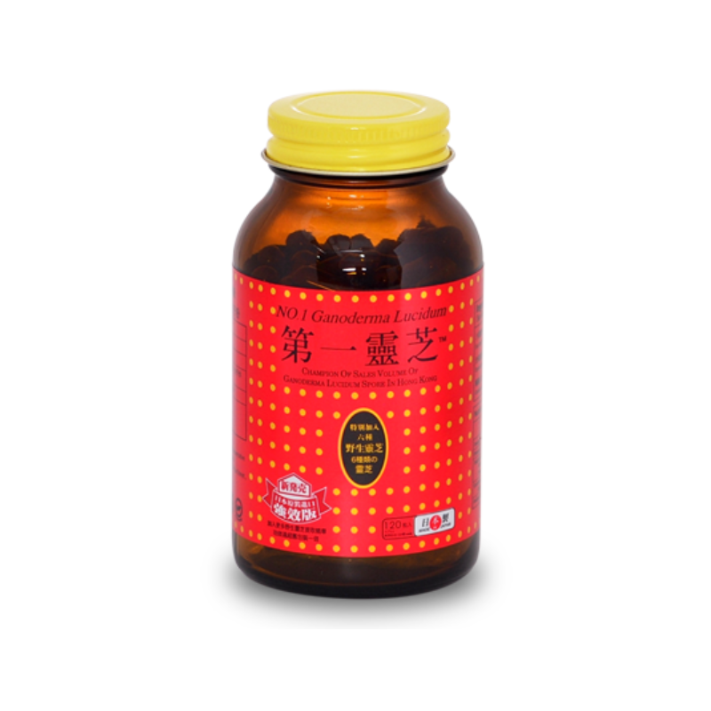 【屈臣氏版】奇路仕 第一靈芝 日本加強版 六種野生靈芝+全破壁靈芝孢子粉 120粒.