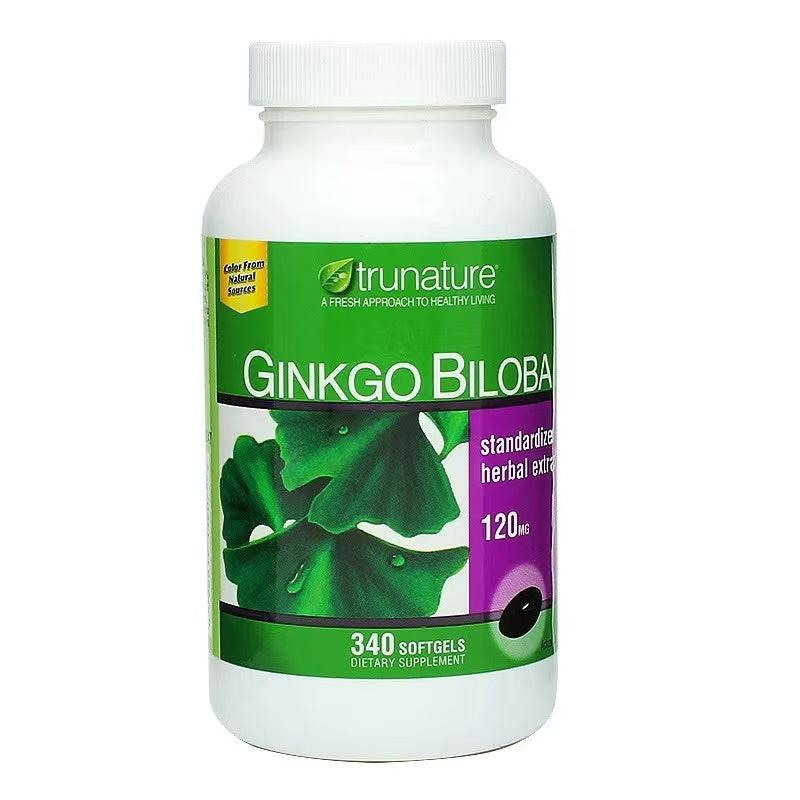 TruNature Ginkgo Biloba 草本銀杏精華 340粒|美國原裝|增強記憶・促進循環・延緩老化.