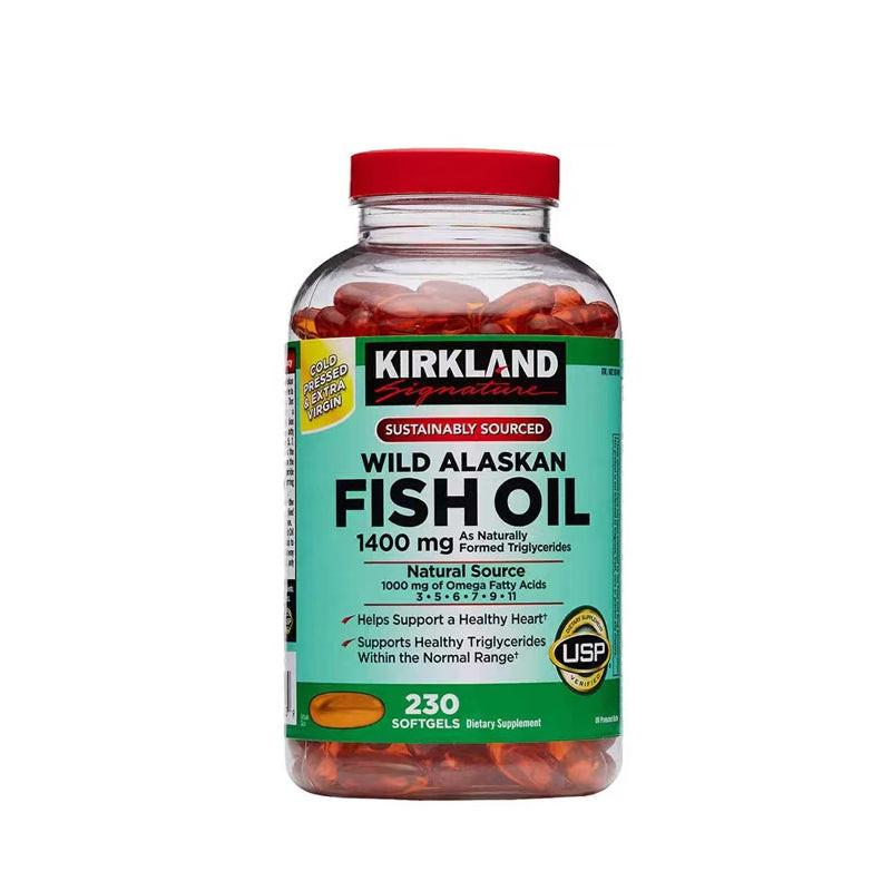 美國Kirkland Wild Alaskan 阿拉斯加野深海魚油1400毫克+奧米加1000毫克 3-5-6-7-9-11 軟膠囊 230粒.