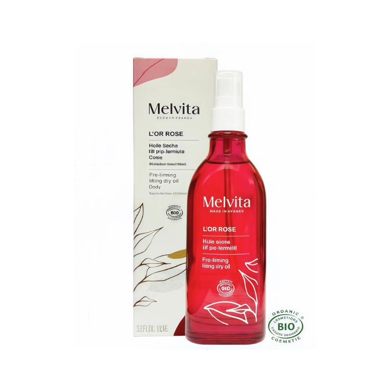 法國 MELVITA 蜜葳特 L’OR ROSE SUPER-ACTIVATED FIRMING OIL 有機粉紅胡椒緊緻塑身油 100ML.