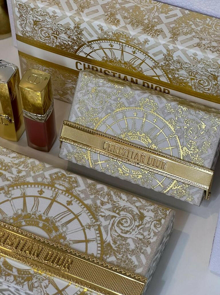 Dior訂製全妝盤-限量眼妝盤(五色眼影&雙頭刷具)(金燦凡爾賽限量版).