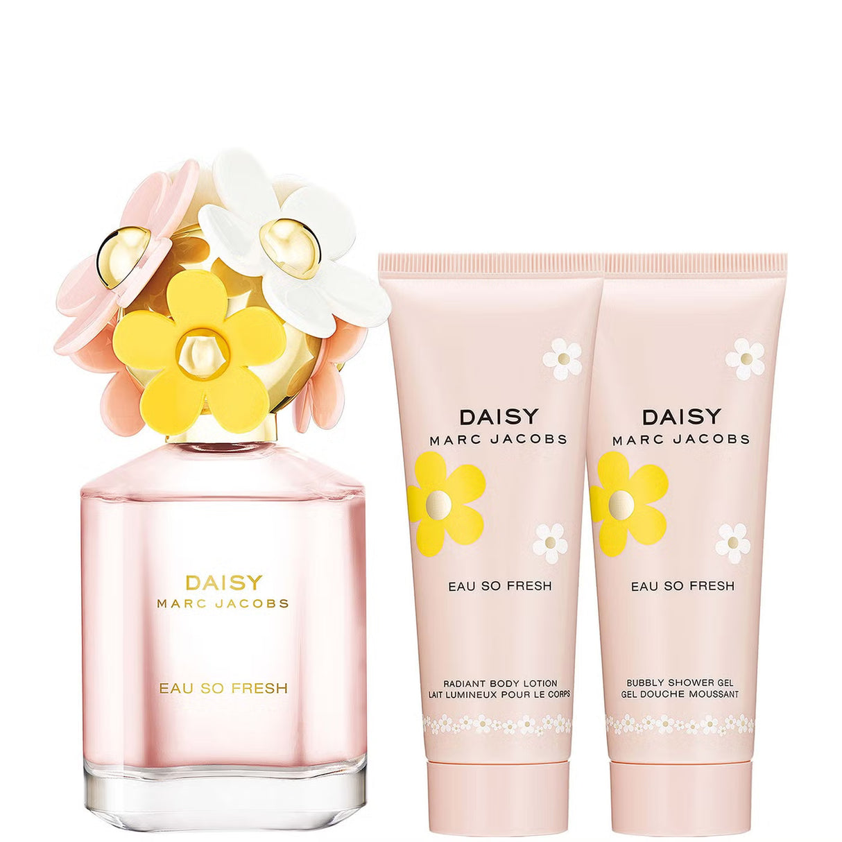 Daisy Marc Jacobs Eau So Fresh Eau De Toilette Gift Set 馬克雅可布/馬克莫傑小雛菊粉色花語淡香水套裝(75ml Eau de Toilette 淡香水+75ml Body Lotion 身體乳+75ml Shower Gel 沐浴露)