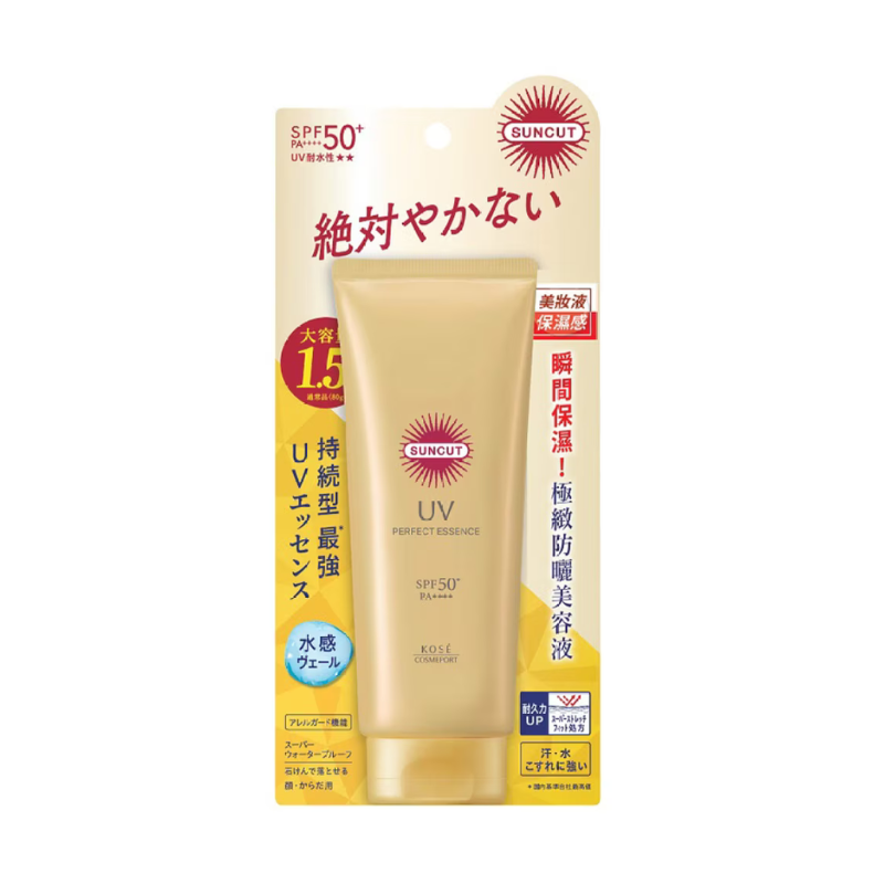 【日版】高絲Kose Suncut 超強防水防曬精華 Protect UV Perfect Essence Gel SPF50+ PA++++ 120g 大枝裝.