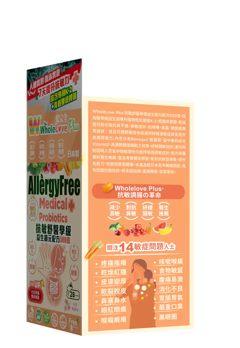 【萬寧版】Wholelove Plus 抗敏舒醫學級益生菌元配方500億.