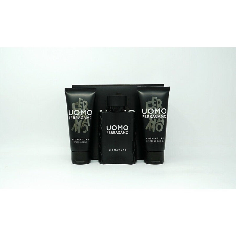 Salvatore Ferragamo Uomo Signature Eau De Parfum Gift Set 菲拉格慕峰度男士淡香精套裝(EDP 100ml+沐浴露100ml+鬚後乳100ml)