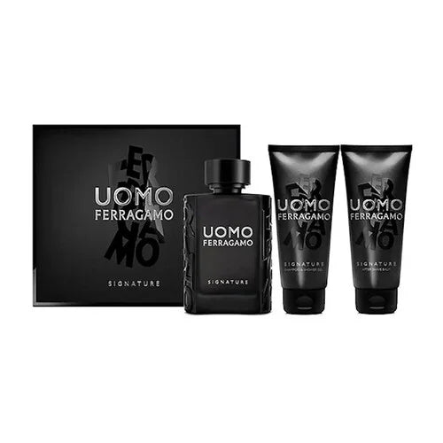 Salvatore Ferragamo Uomo Signature Eau De Parfum Gift Set 菲拉格慕峰度男士淡香精套裝(EDP 100ml+沐浴露100ml+鬚後乳100ml)