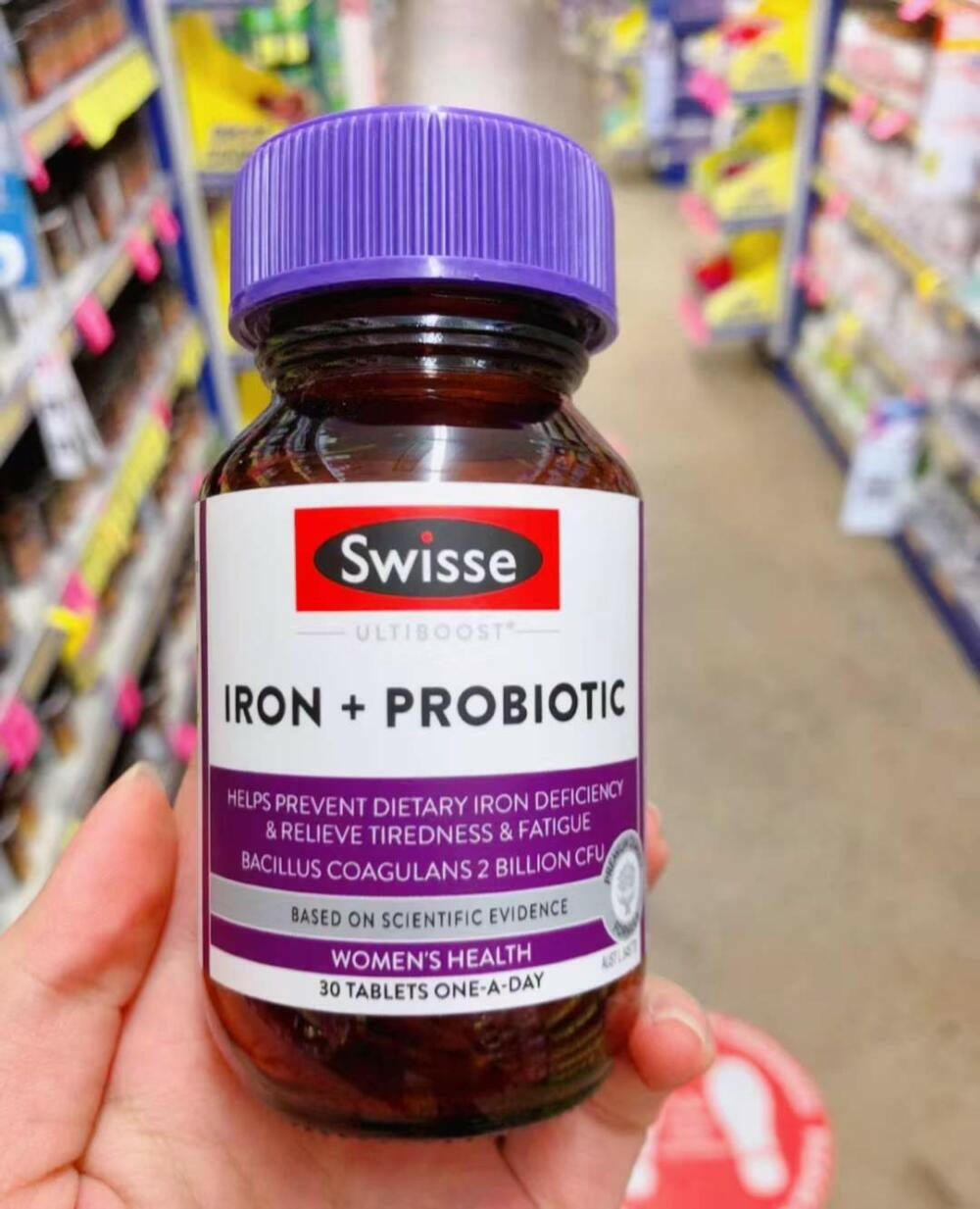 澳洲 Swisse Ultiboost Iron + Probiotic 鐵+益生菌片 30粒.