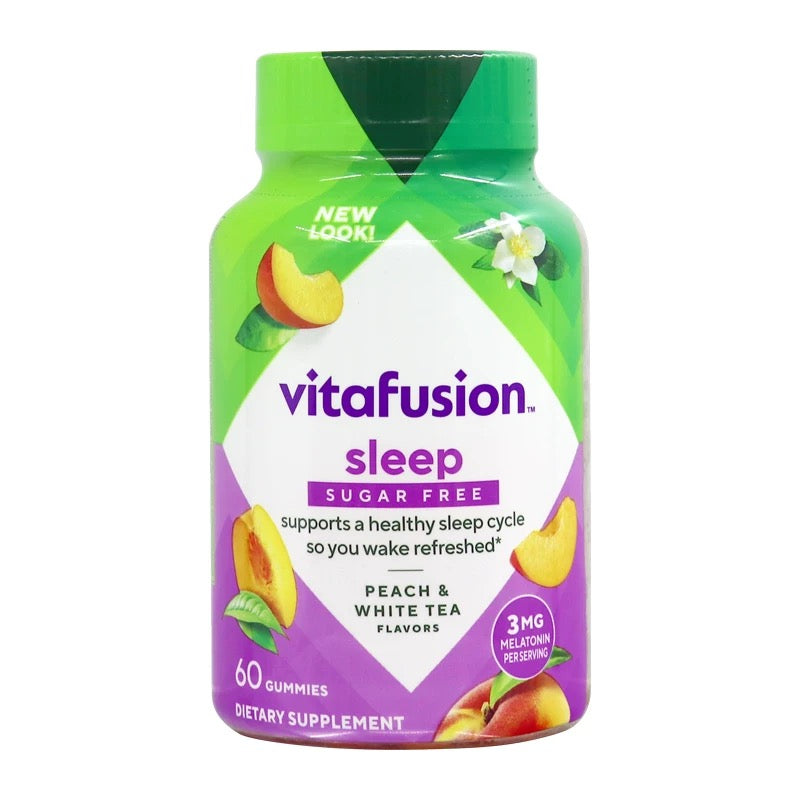 American Vitafusion Sleep Well-Melatonin improves insomnia and sleep gummy bears 3mg 60 capsules bottle