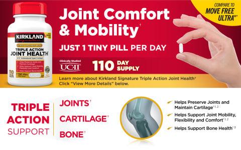 Kirkland Signature - 三重骨骼和關節健康 (膠原蛋白+透明質酸) 110粒.