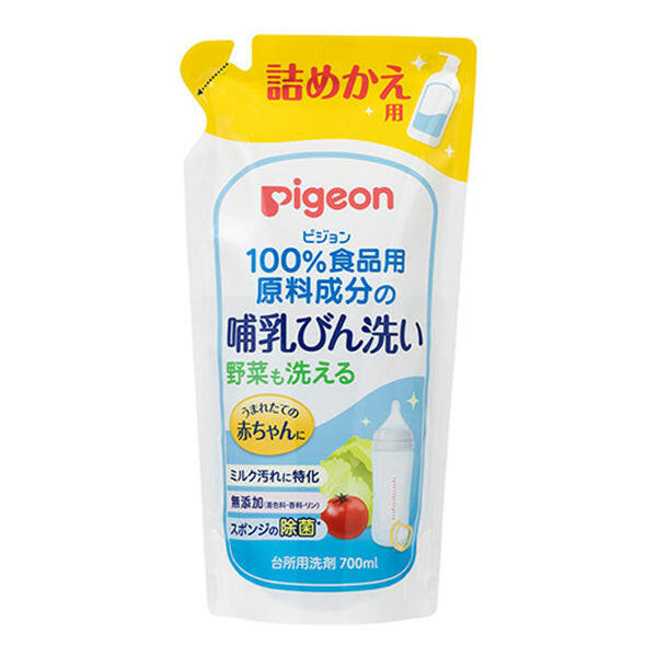 【日本寄-原箱出】Pigeon貝親 奶瓶蔬果洗潔液700ml (補充裝) (12包/箱).