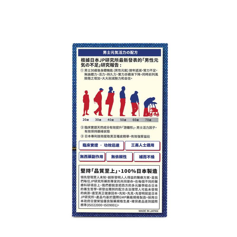 回本男士活力配方提升體能與持久活力,專為男性設計的增強健康方案。