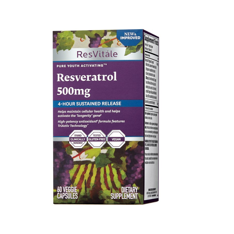 GNC Resvitale 白藜蘆醇 (長效配方) 500mg 60粒.