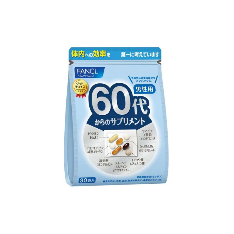 FANCL -芳珂 60代老人(男士)綜合營養維他命補充營養補充品 (30 小包) (平行進口).