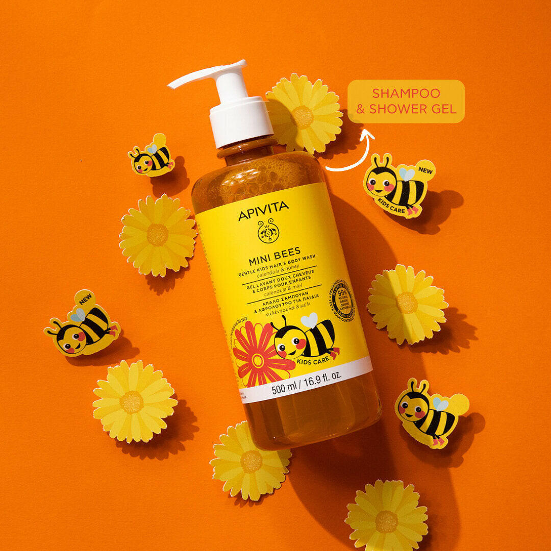 APIVITA - 艾蜜塔 金盞花蜂蜜兒童洗髮沐浴露 500ml【平行進口】.