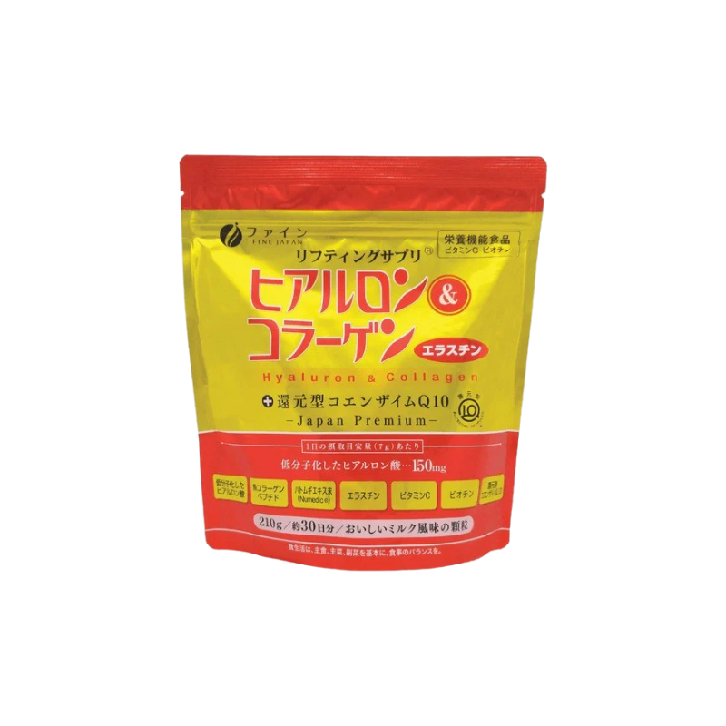 Fine Japan 優之源 金裝透明質酸+膠原蛋白及還元輔酶Q10 (補充裝) 210g.