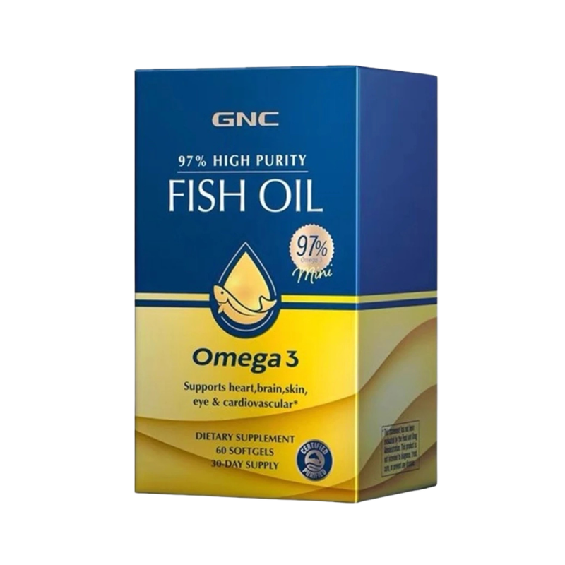 GNC健安喜 97%高純度魚油膠囊 omega3 60粒