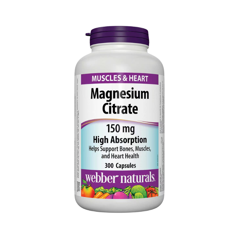 維柏健 WEBBER NATURALS 維柏健 健體檸檬酸鎂150毫克 300粒加量裝