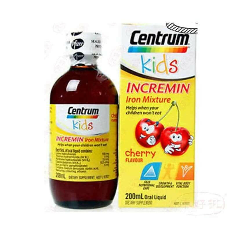 善存Centrum Kids兒童補血補鐵⽔200ml.