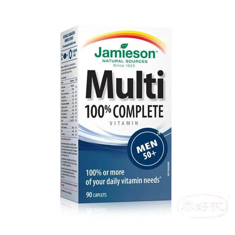 【加拿大版】Jamieson 100% COMPLETE MULTIVITAMIN | MEN 50+ 90粒.