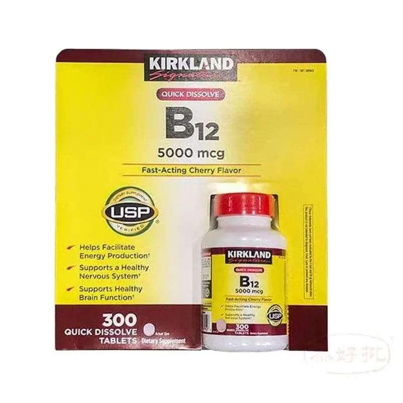 Kirkland B12快速溶解片,有效補充維生素B12,便捷易溶解的健康補給選擇