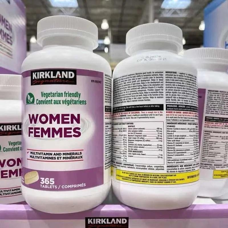 Kirkland Signature - 女士多種維他命礦物質 365粒 超值裝 素食配方.