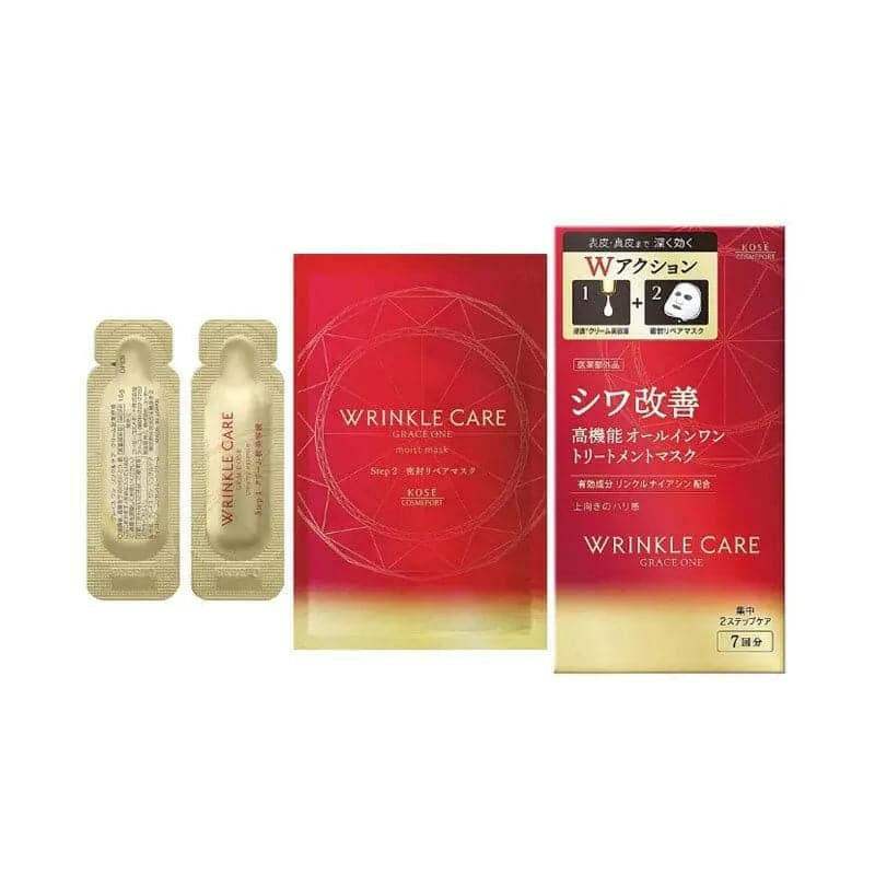 【日本寄-原箱出】KOSE/高絲 濃縮高效多合一改善皺紋護理面膜 7片.