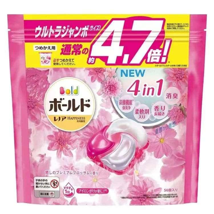 P&G洗衣膠囊高效潔淨三合一洗衣球,輕鬆去污,淡雅花香清淨花香洗衣必備