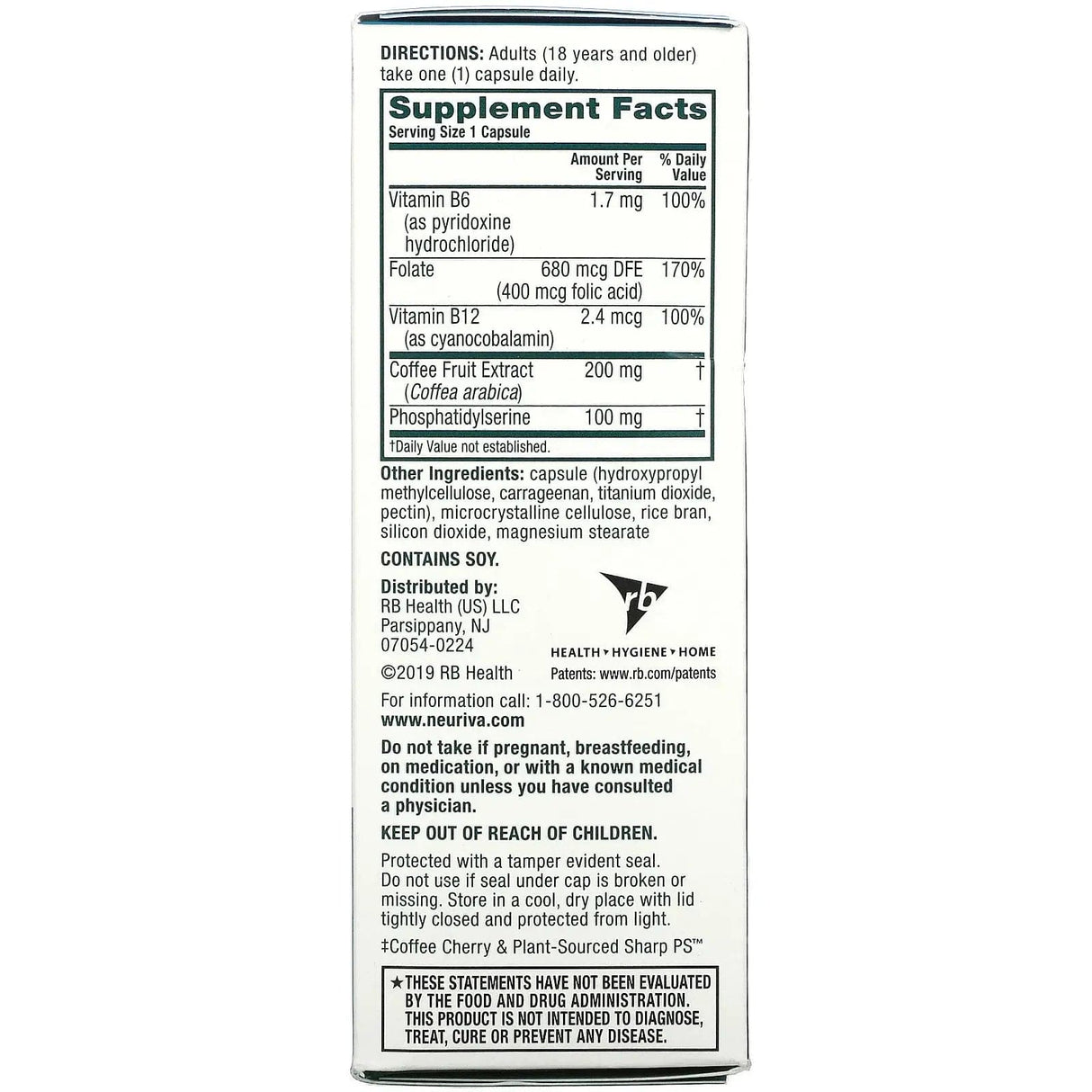 Schiff, Neuriva Brain Performance Plus, 30 Capsules.