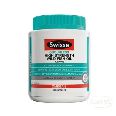 Swisse Ultiboost無臭野生魚油1500MG 400粒.