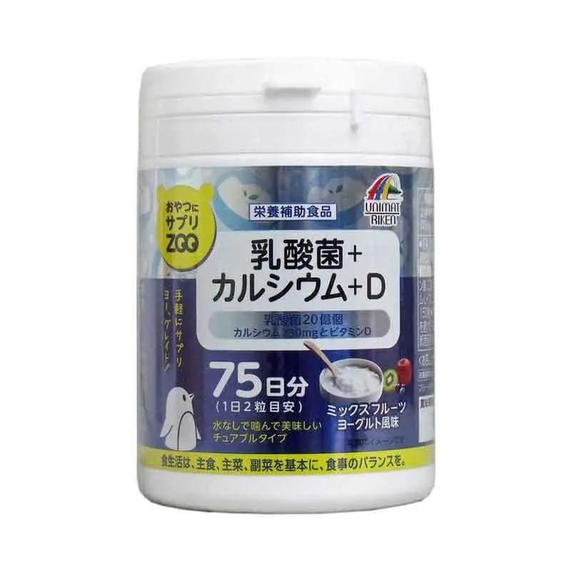 【日本寄-原箱出】UNIMAT RIKEN ZOO咀嚼片乳酸菌鈣D 150粒.