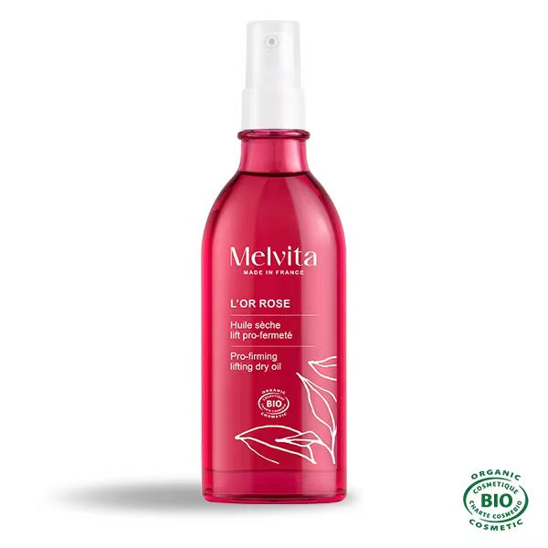 French MELVITA L'OR ROSE SUPER-ACTIVATED FIRMING OIL organic pink pepper firming and shaping oil 100ML 