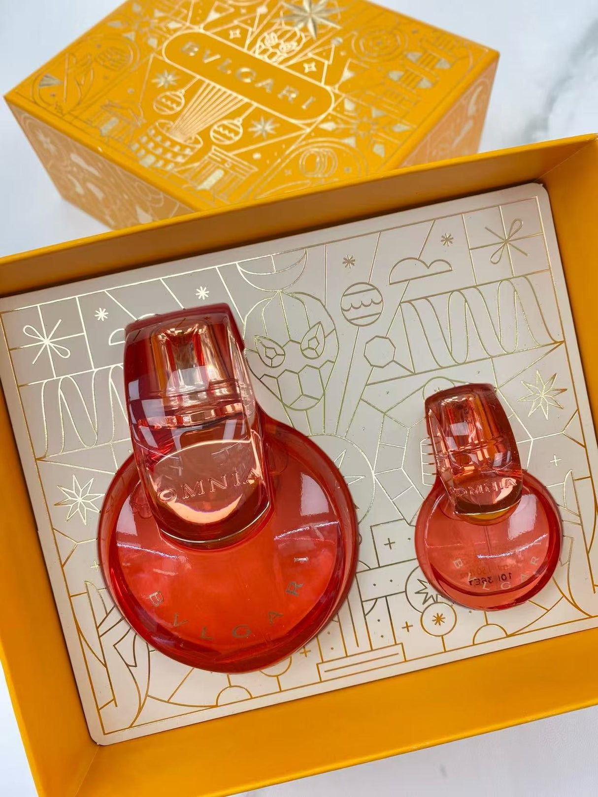 BVLGARI Omnia Coral Eau De Toilette Gift Set 寶格麗紅晶淡香水套裝(EDT100ml+EDT15ml)