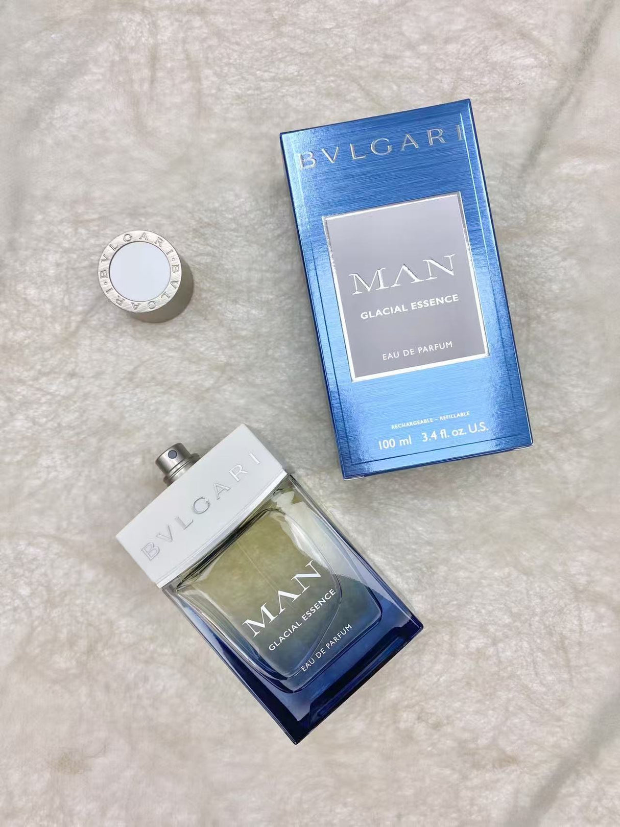 新版 Bvlgari Man Glacial Essence  Eau De Parfum 寶格麗冷冽冰川/極地冰峰男士淡香精 100ml