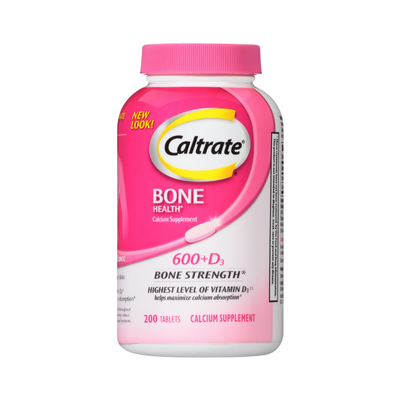美國Caltrate 鈣片600mg維生素D成人補鈣骨骼 200粒