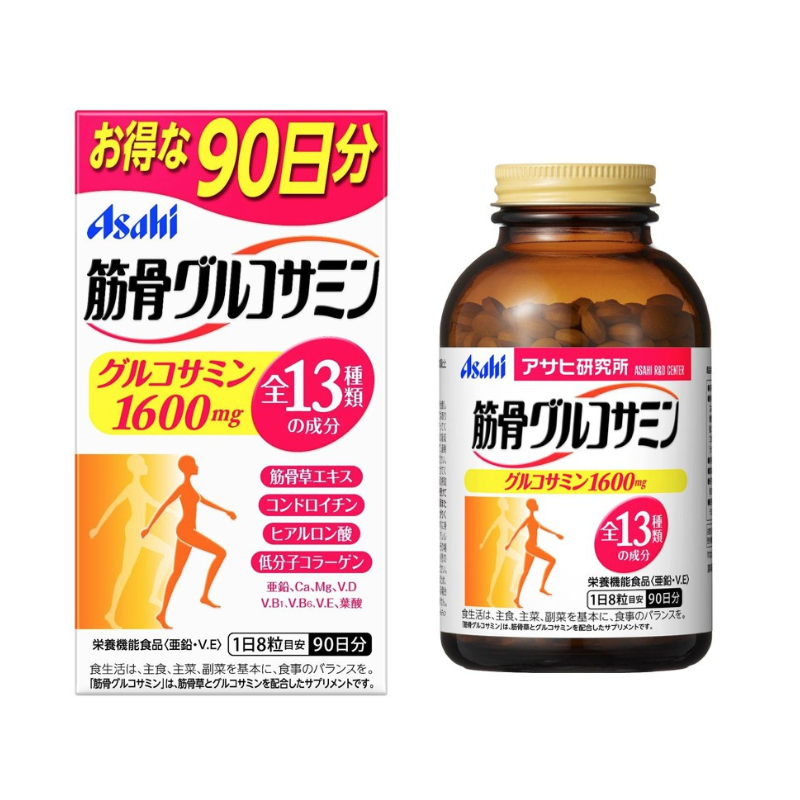 Asahi朝日-軟骨素+鈣+葡萄糖胺錠(90日-瓶).