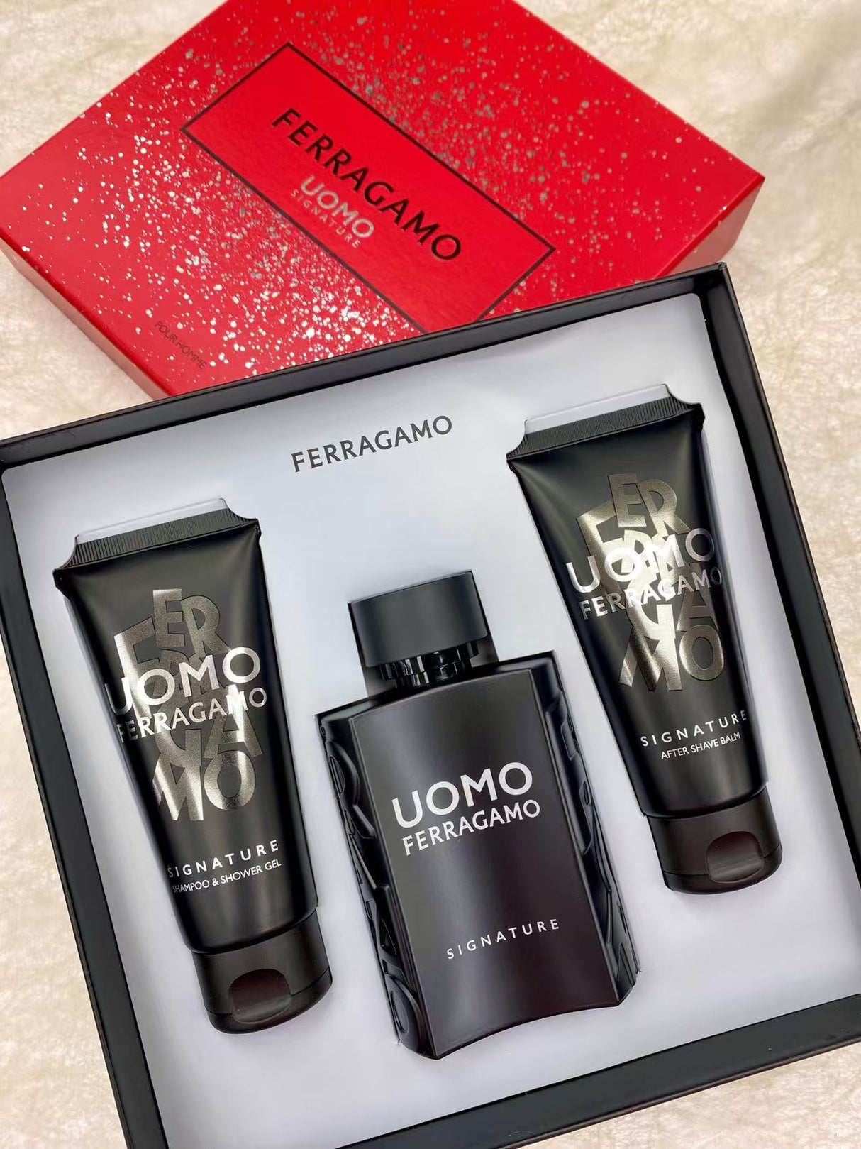 Salvatore Ferragamo Uomo Signature Eau De Parfum Gift Set 菲拉格慕峰度男士淡香精套裝(EDP 100ml+沐浴露100ml+鬚後乳100ml)