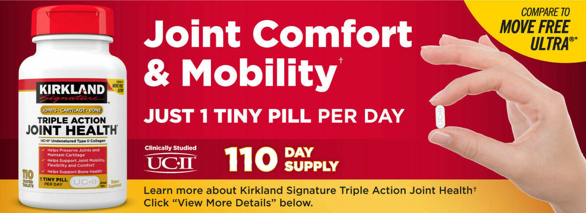 Kirkland Signature - Triple Bone &amp; Joint Health (Collagen + Hyaluronic Acid) 110 Tablets 