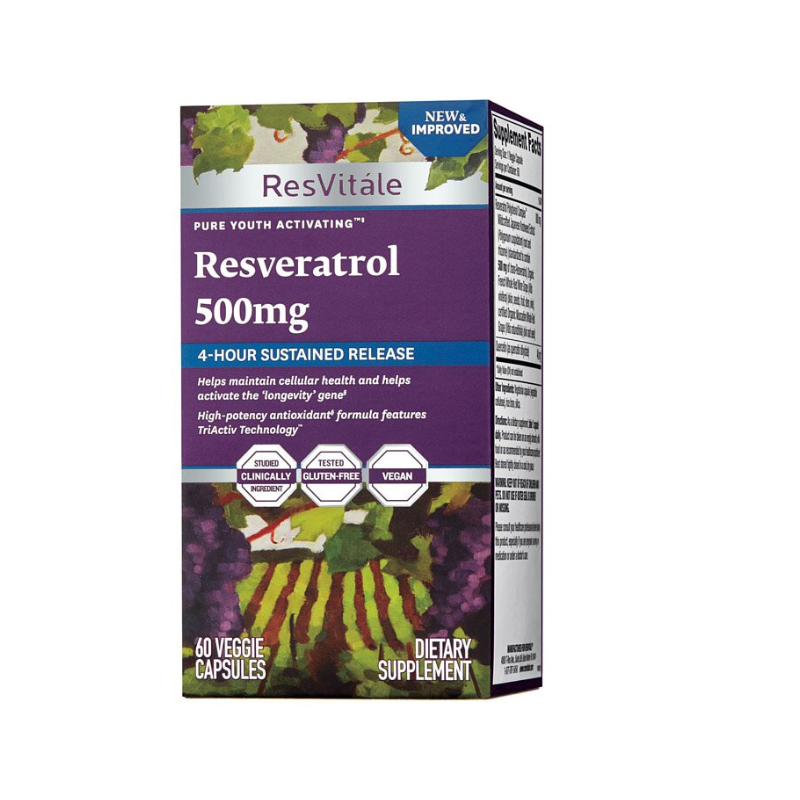 GNC Resvitale 白藜蘆醇 (長效配方) 500mg 60粒