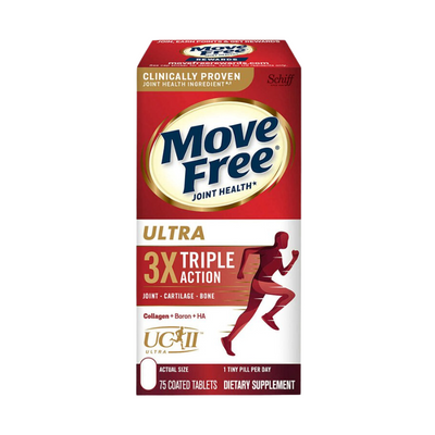 【美國骨科推薦】Schiff Move Free 益節加強版75片｜UC-II膠原蛋白+HA・關節修復・行動自如｜泰好批官方正貨