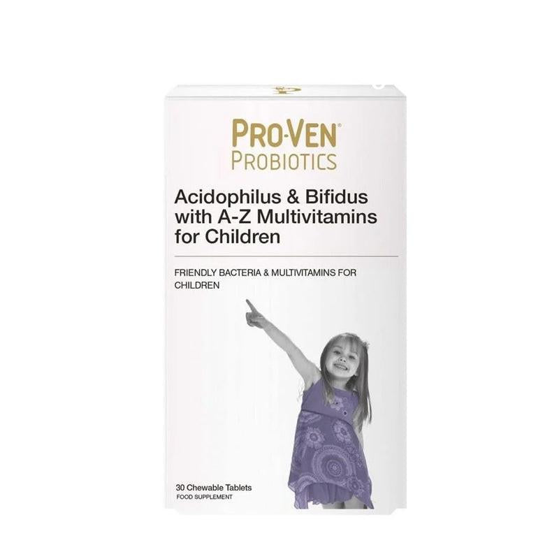 【英國】 PROVEN 兒童益生菌& AZ多種維他命營養補充劑4-16歲 (30粒咀嚼片).