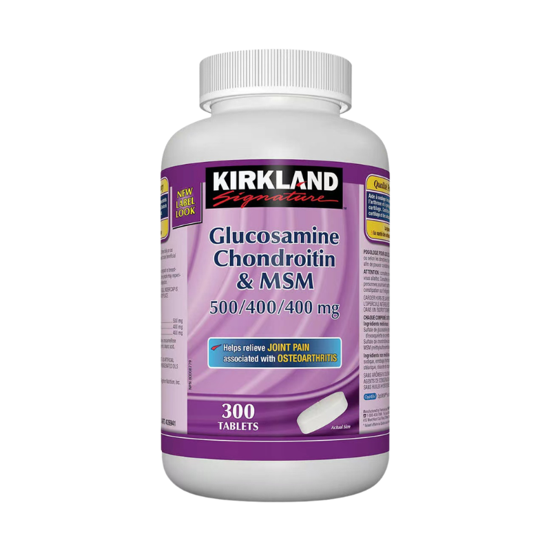 Kirkland Signature – 葡萄糖胺 & 軟骨素 & MSM 500/400/400毫克 300粒