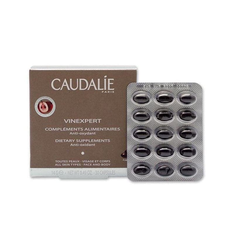法國Caudalie歐緹麗-葡萄籽膠囊 抗氧化白皙提亮皮膚 30粒
