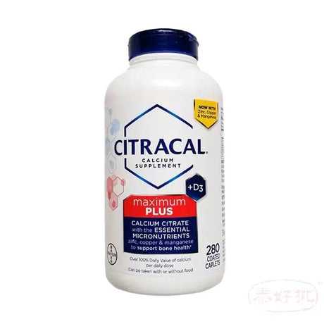拜耳Citracal 檸檬酸鈣片維生素D3腸溶型280粒 Citracal