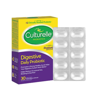Culturelle® -Culturelle, Probiotic, Digestive Daily Probiotic, 100 Billion CFU, 30 Once-Daily Vegeta