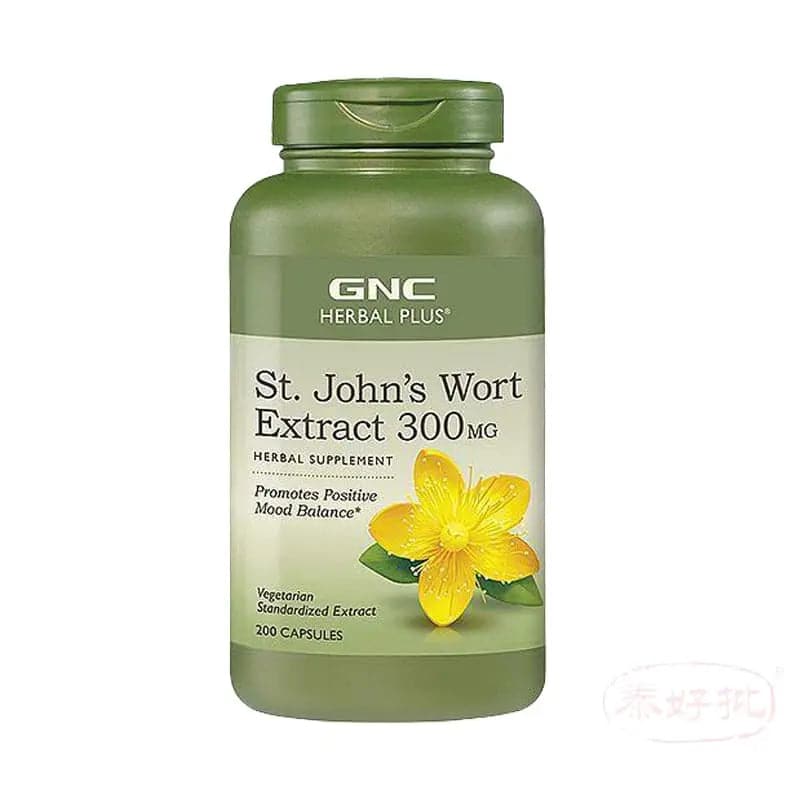 GNC Herbal Plus St. John's Wort Extract 300 mg 聖約翰草萃取 (200顆素食膠囊) 泰好批—網絡批發直銷