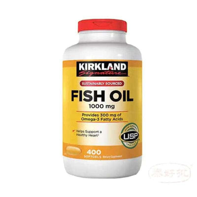 美國Kirkland 深海魚油1000毫克+奧米加-3 300毫克 400 粒