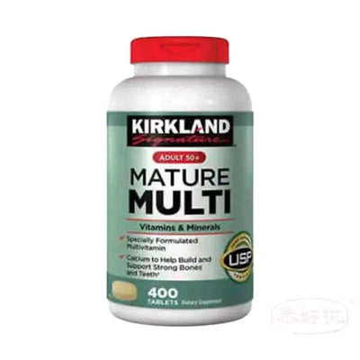 Kirkland Signature Adult 50+ Mature Multi Vitamins&Minerals 400 Tablets多元維他命的卓越之選，專為追求健康生活品質的人士量身打造
