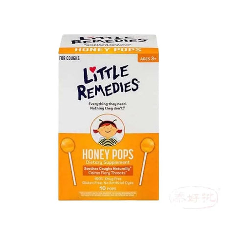 美國 小鼻子 Little Remedies 緩解 咳嗽天然棒棒糖 10支/盒（天然蜂蜜味） Little Remedies