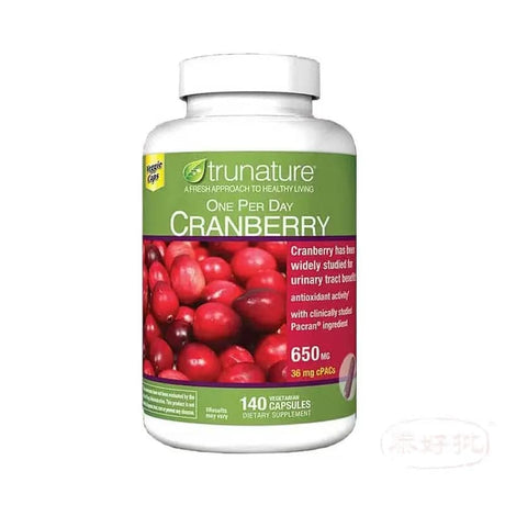 美國Trunature 小紅莓+原花青素 650毫克 140粒素食膠囊 泰好批—網絡批發直銷